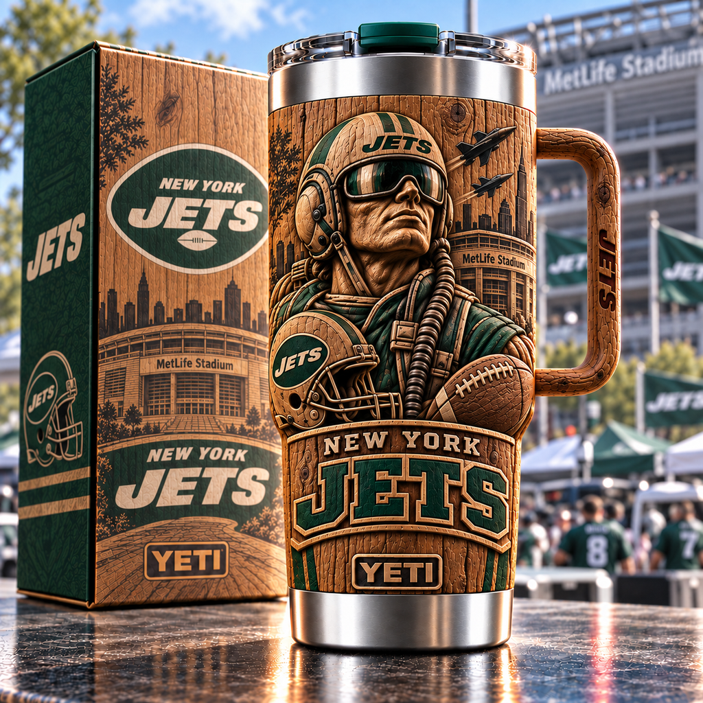 NYJ- 40oz Woodgrain Relief Tumbler NTTB