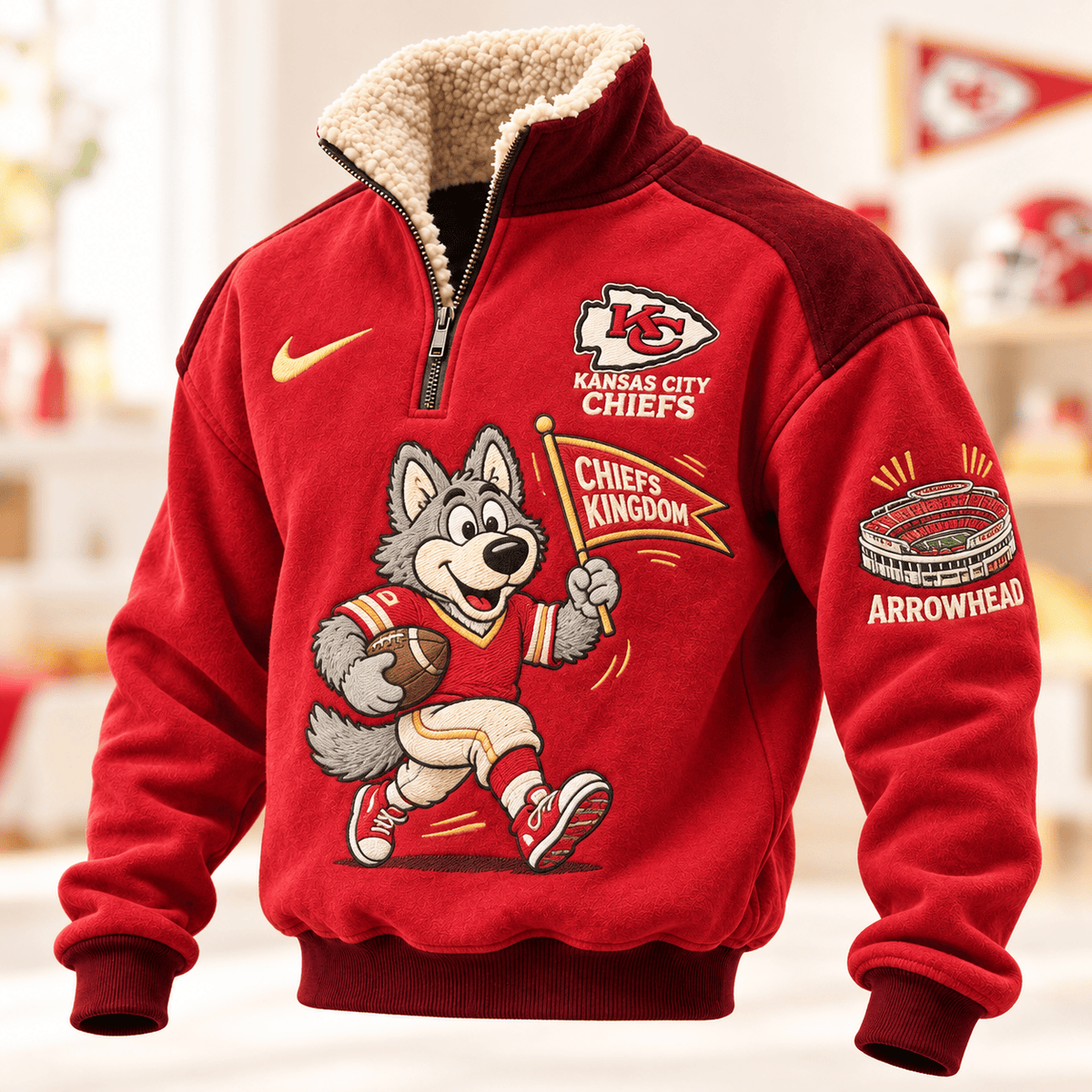 KCC PREMIUM COZY SHERPA COLLAR PULLOVER HQH
