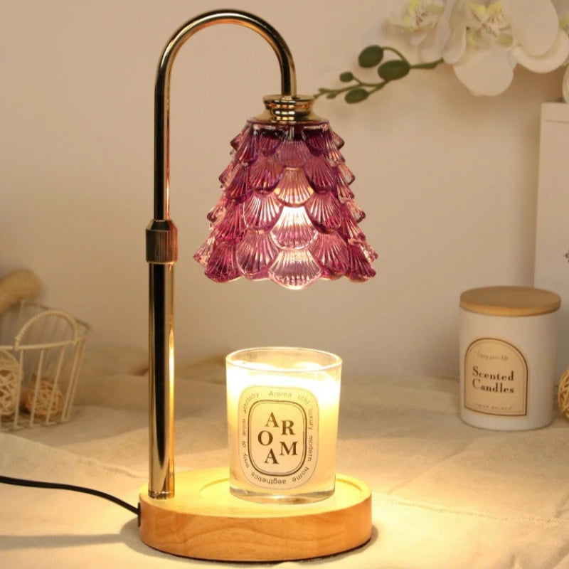 Wax Melt Lamp Fragrant Gift Desk Lamp Smoke Free Temperature Regulating American Retro Night Light Aromatherapy Lamps(No Candle)