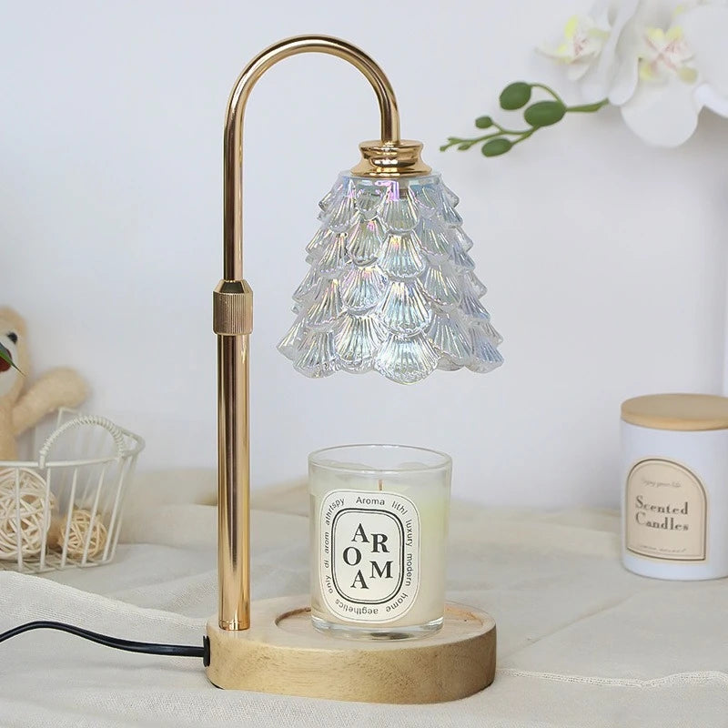 Wax Melt Lamp Fragrant Gift Desk Lamp Smoke Free Temperature Regulating American Retro Night Light Aromatherapy Lamps(No Candle)
