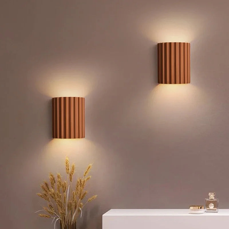 Nordic Modern Resin Wall Lamp Indoor Wall Lighting Bedroom Bedside Lamp Household Background Decoration Living Room Wall Light